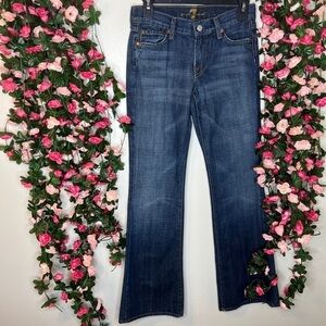 7 for All Mankind Blue Flare Jeans Casual Walking Stretch Comfort 26 Denim